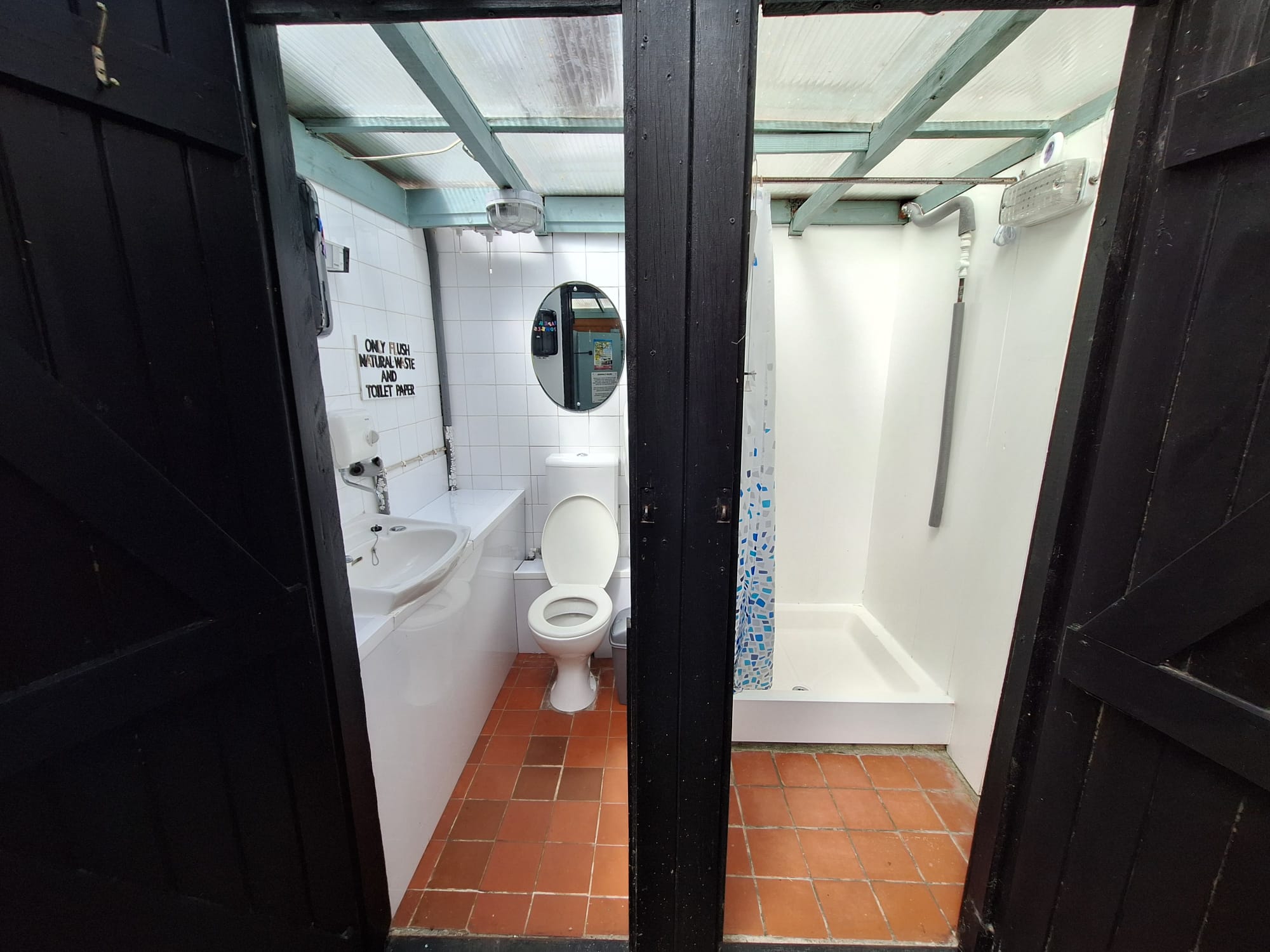 Toilet and shower